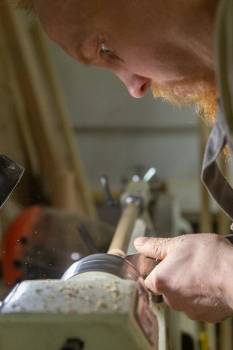 Man working in the shed